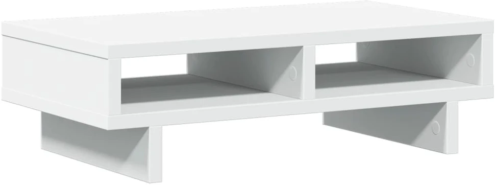 Laikiklis Monitoriaus stovas, baltas, 50x27x15cm, apdirbta mediena