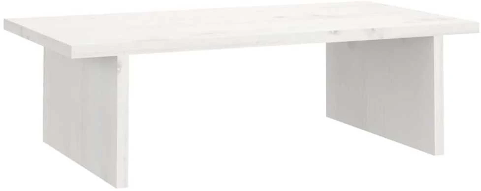 Laikiklis Monitoriaus stovas, baltas, 50x27x15cm, pušies medienos masyvas