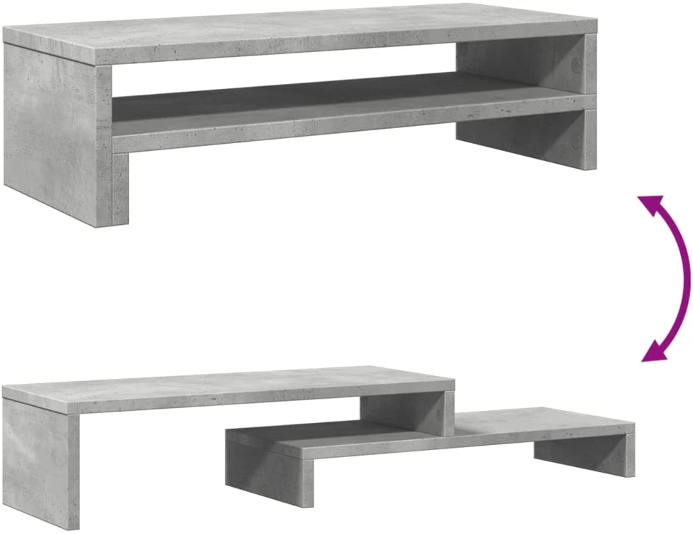 Laikiklis Monitoriaus stovas, betono, 54x22x15cm, apdirbta mediena