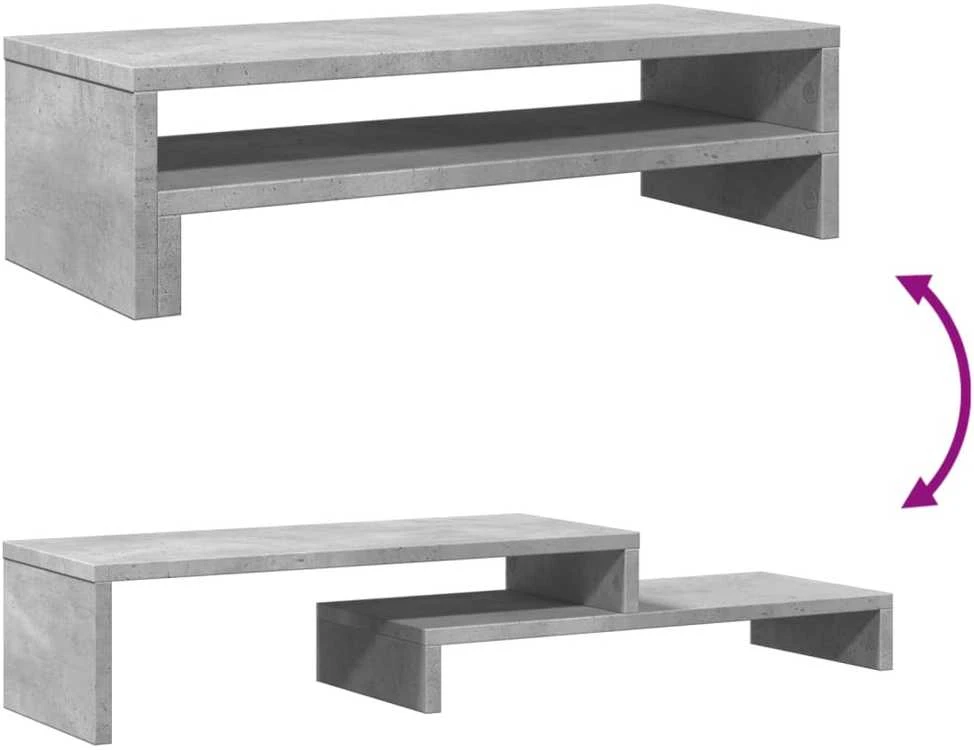 Laikiklis Monitoriaus stovas, betono, 54x22x15cm, apdirbta mediena