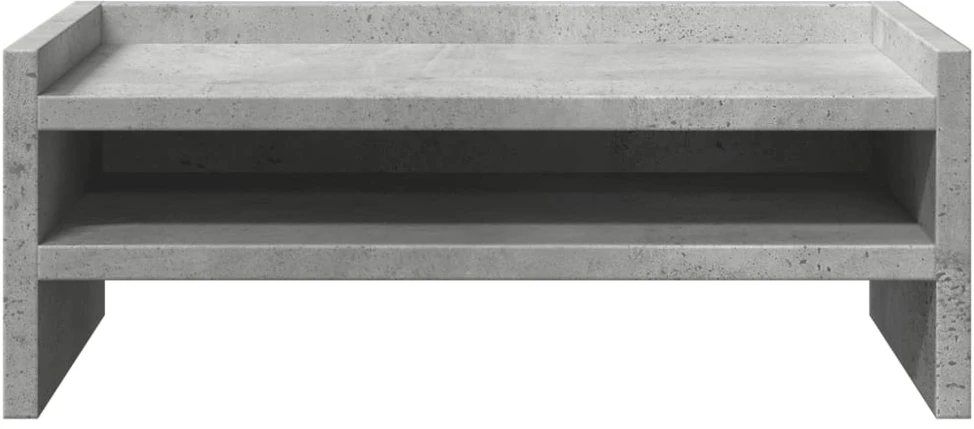 Laikiklis Monitoriaus stovas, betono pilkas, 42x24x16cm, apdirbta mediena