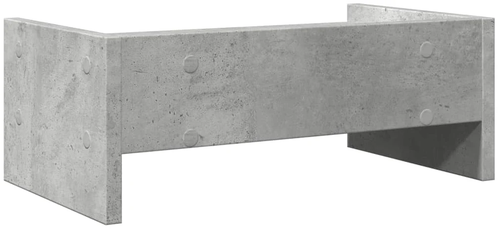 Laikiklis Monitoriaus stovas, betono pilkas, 42x24x16cm, apdirbta mediena