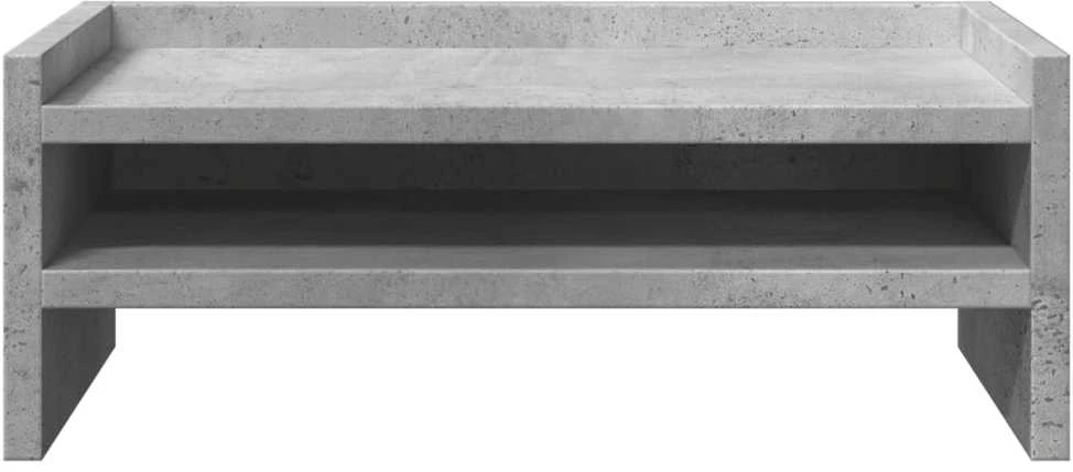 Laikiklis Monitoriaus stovas, betono pilkas, 42x24x16cm, apdirbta mediena