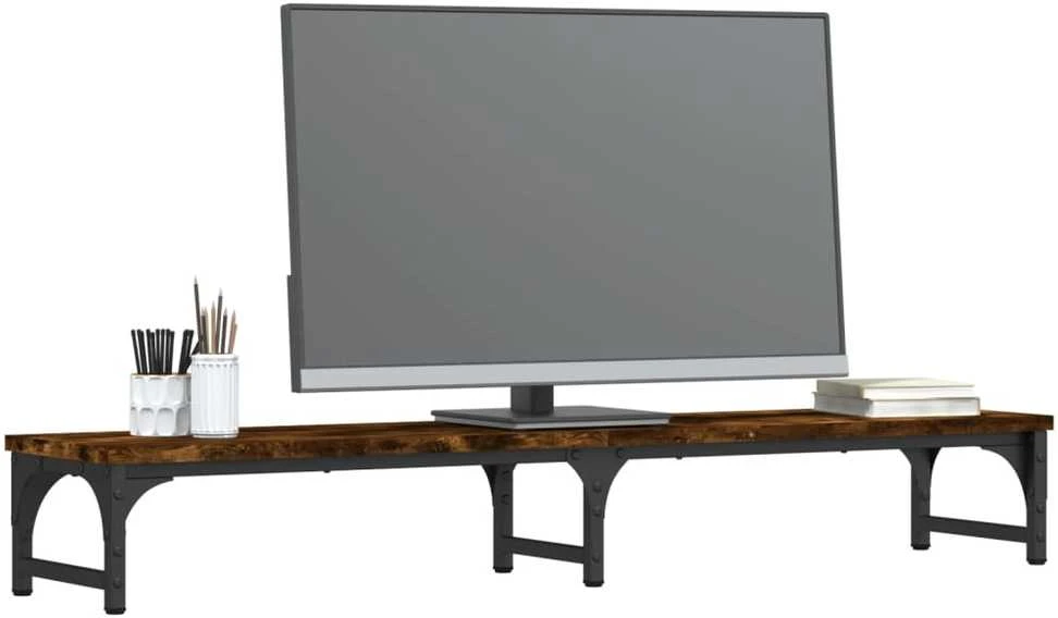 Laikiklis Monitoriaus stovas, dūminio ąžuolo, 105x23x15,5cm, mediena