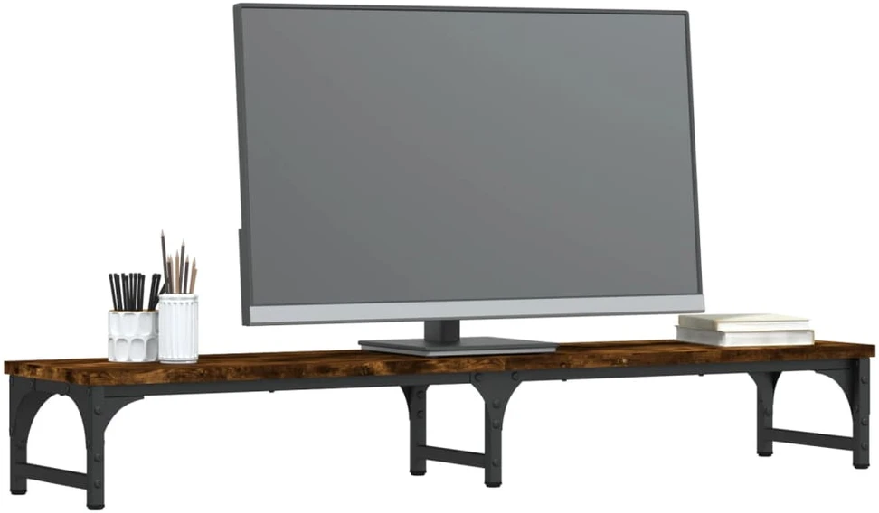 Laikiklis Monitoriaus stovas, dūminio ąžuolo, 105x23x15,5cm, mediena