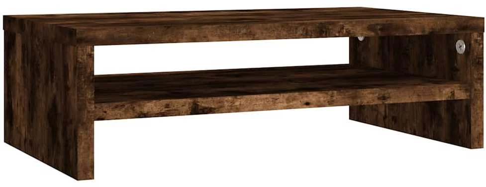Monitoriaus stovas, dūminio ąžuolo spalvos, 42x24x13cm, mediena