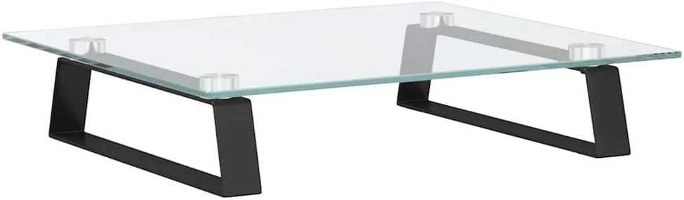 Laikiklis Monitoriaus stovas, juodas, 40x35x8cm, stiklas ir metalas