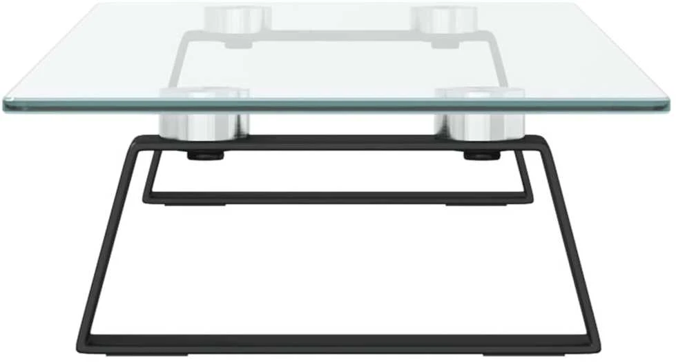 Laikiklis Monitoriaus stovas, juodas, 60x20x8cm, stiklas ir metalas