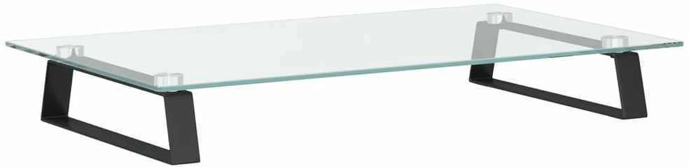 Laikiklis Monitoriaus stovas, juodas, 60x35x8cm, stiklas ir metalas