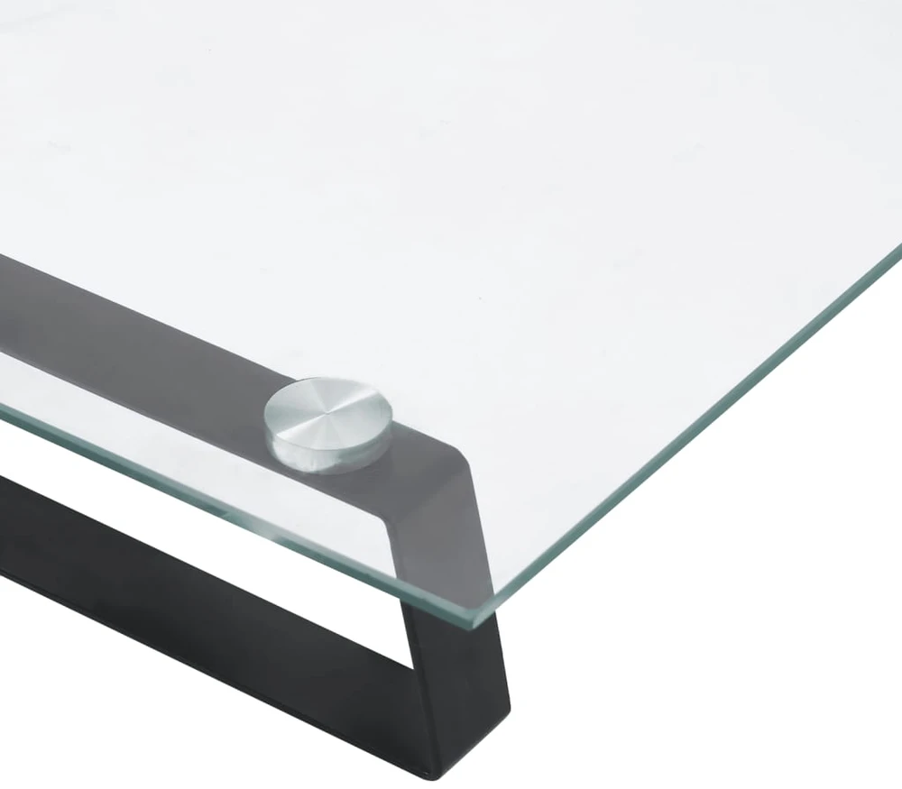 Laikiklis Monitoriaus stovas, juodas, 60x35x8cm, stiklas ir metalas