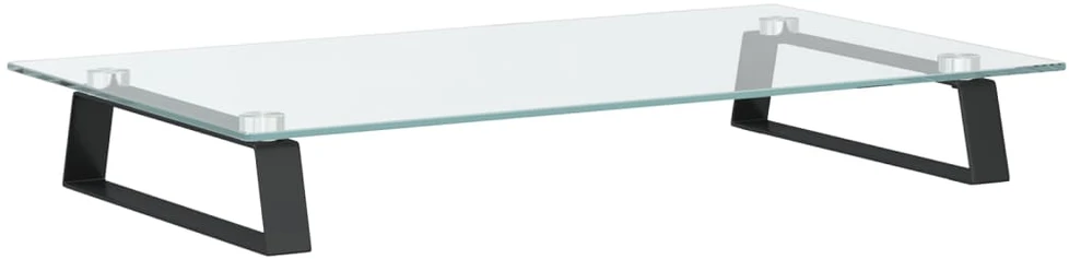 Laikiklis Monitoriaus stovas, juodas, 60x35x8cm, stiklas ir metalas
