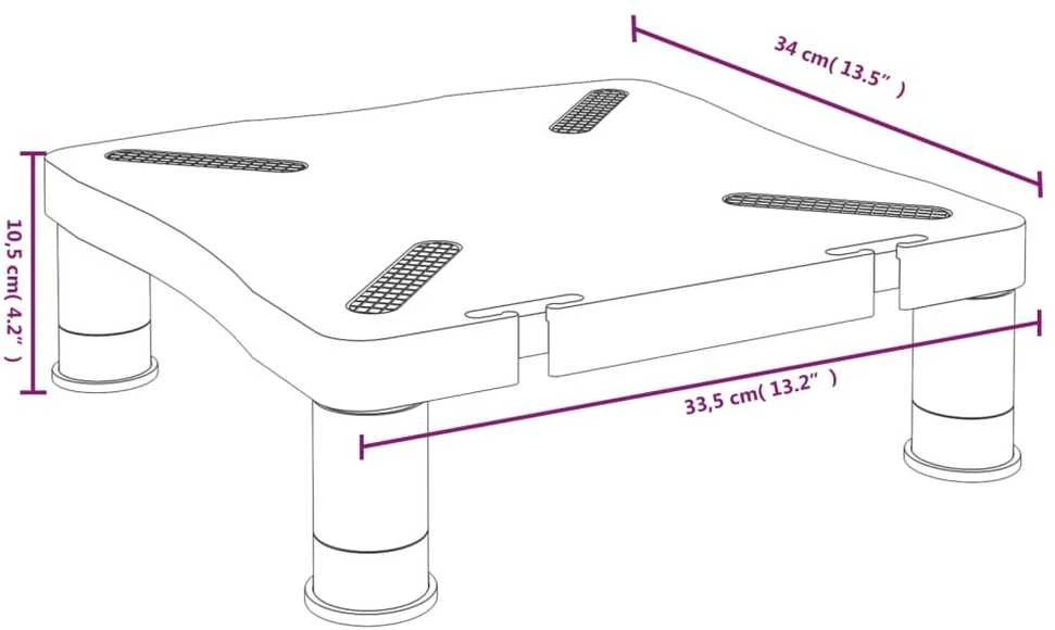 TV staliukas Monitoriaus stovas, juodos spalvos, 33,5x34x10,5cm