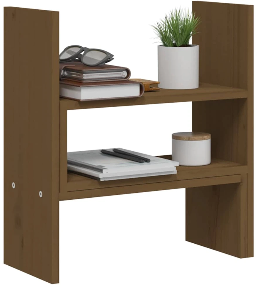 Laikiklis Monitoriaus stovas, medaus rudas, (39–72)x17x43cm, pušis