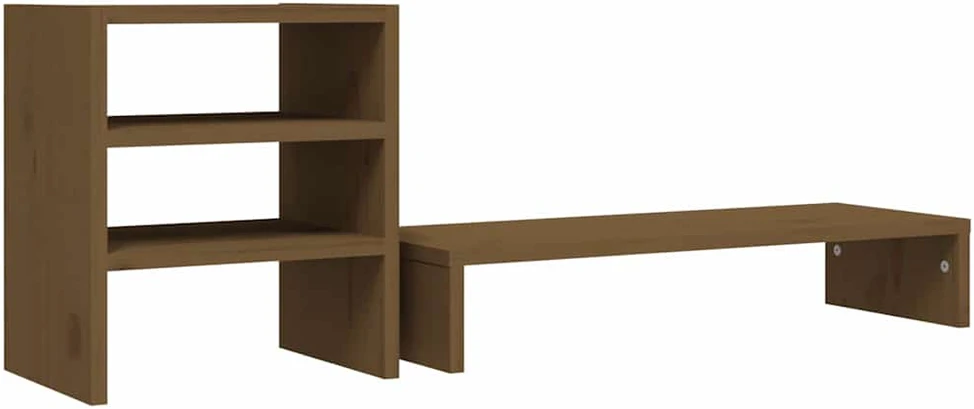 Laikiklis Monitoriaus stovas, medaus rudas, 81x20x30cm, pušies masyvas