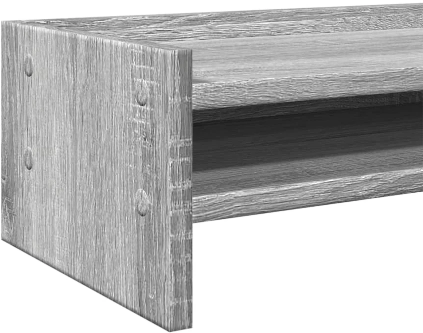 Laikiklis Monitoriaus stovas, pilkas ąžuolo, 100x24x16cm, mediena