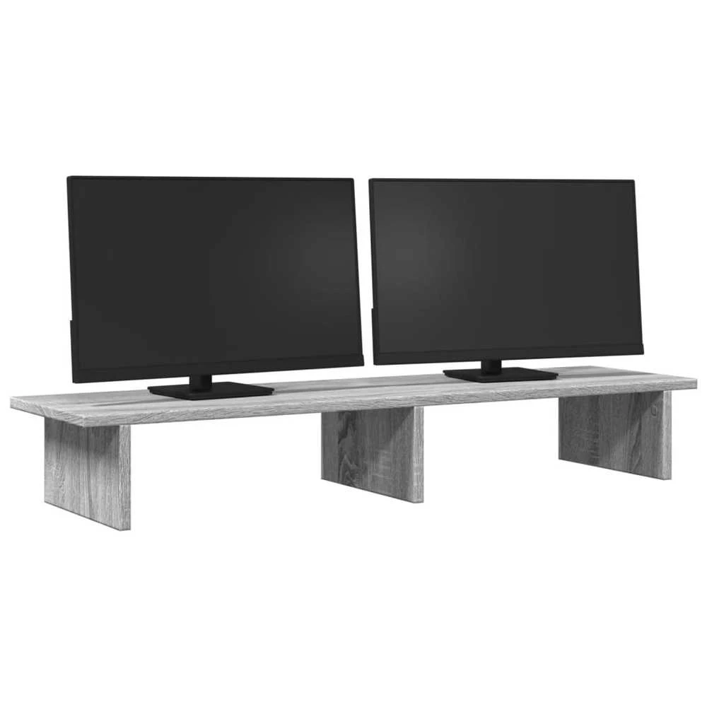 Laikiklis Monitoriaus stovas, pilkas ąžuolo, 100x27x15cm, mediena