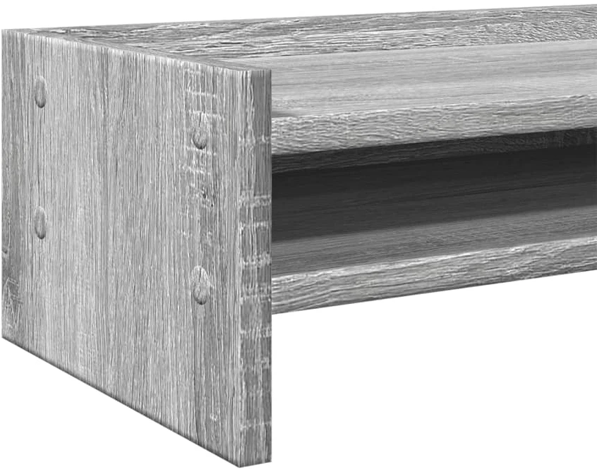 Laikiklis Monitoriaus stovas, pilkas ąžuolo, 42x24x16cm, mediena