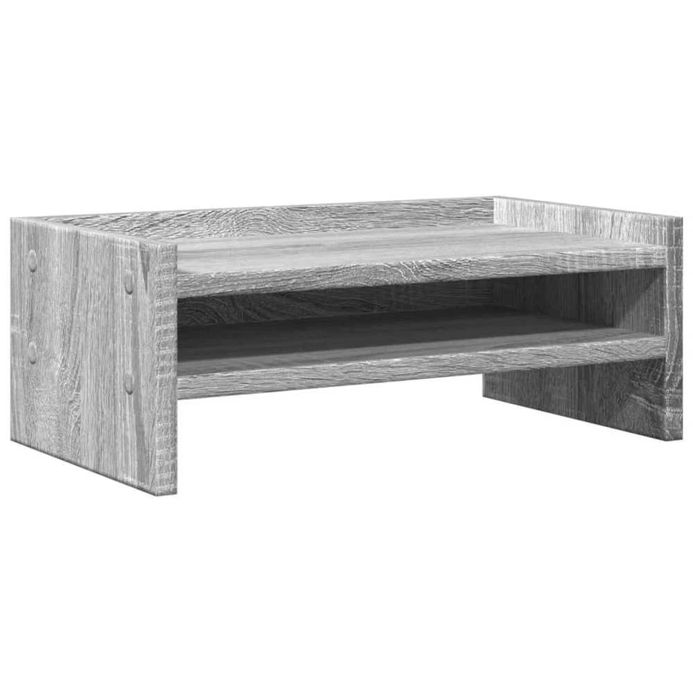 Laikiklis Monitoriaus stovas, pilkas ąžuolo, 42x24x16cm, mediena