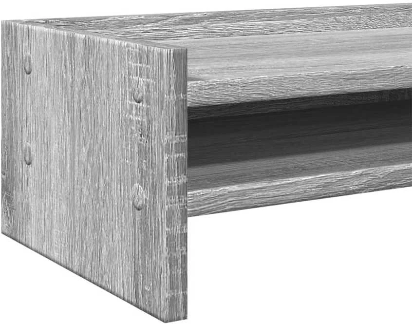 Laikiklis Monitoriaus stovas, pilkas ąžuolo, 42x24x16cm, mediena