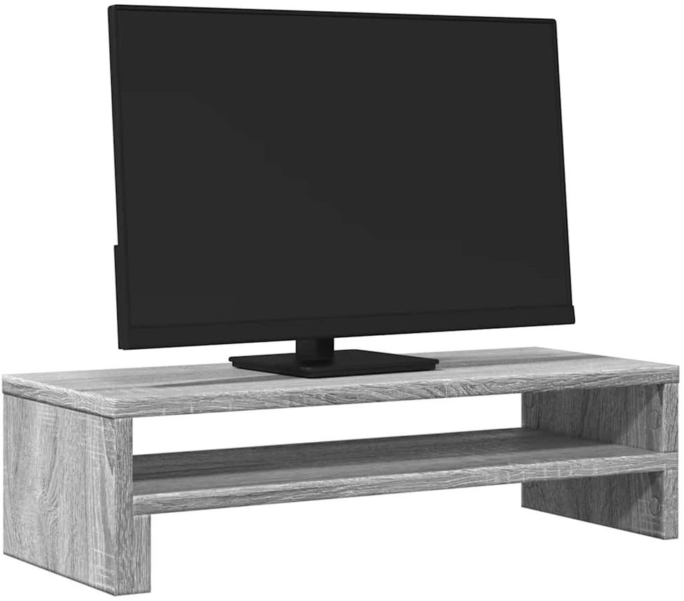Laikiklis Monitoriaus stovas, pilkas ąžuolo, 54x22x15cm, apdirbta mediena