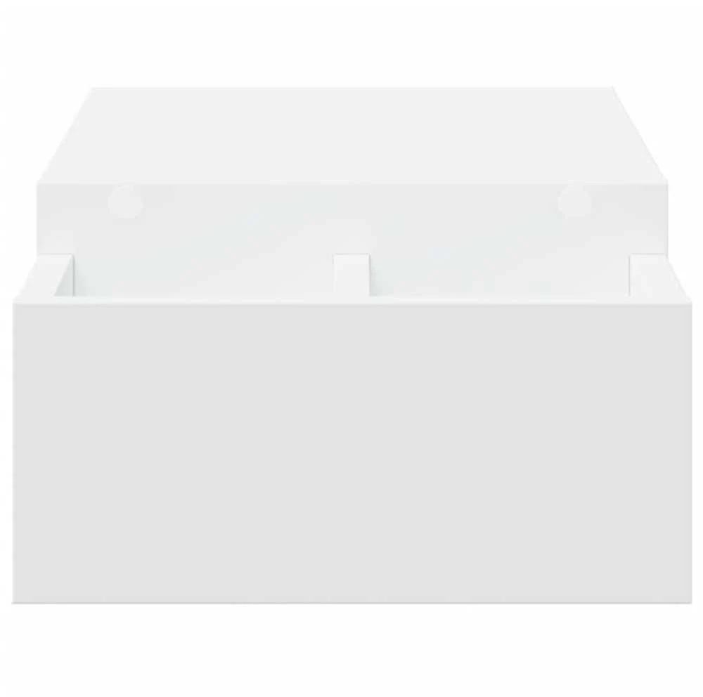 Laikiklis Monitoriaus stovas su lentyna, baltas, 70x27x15cm, mediena
