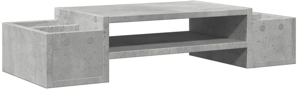 Laikiklis Monitoriaus stovas su lentyna, betono, 70x27x15cm, mediena