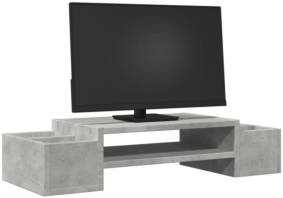 Laikiklis Monitoriaus stovas su lentyna, betono, 70x27x15cm, mediena