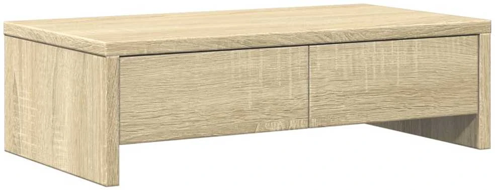 Laikiklis Monitoriaus stovas su stalčiais, ąžuolo, 50x27x15cm, mediena