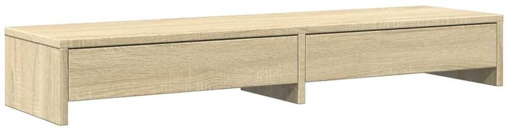 Laikiklis Monitoriaus stovas su stalčiais, ąžuolo, 100x27x15cm, mediena