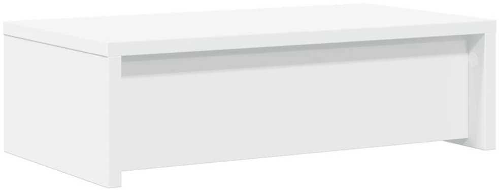 Laikiklis Monitoriaus stovas su stalčiais, baltas, 50x27x15cm, mediena