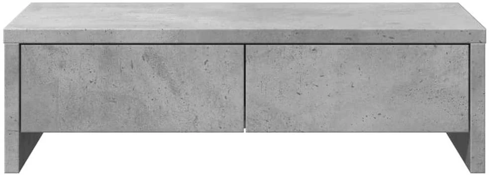 Laikiklis Monitoriaus stovas su stalčiais, betono, 50x27x15cm, mediena