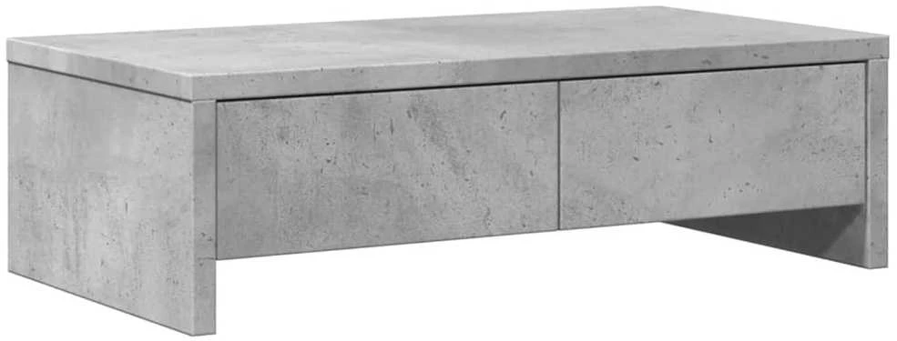 Laikiklis Monitoriaus stovas su stalčiais, betono, 50x27x15cm, mediena