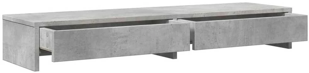 Laikiklis Monitoriaus stovas su stalčiais, betono, 100x27x15cm, mediena