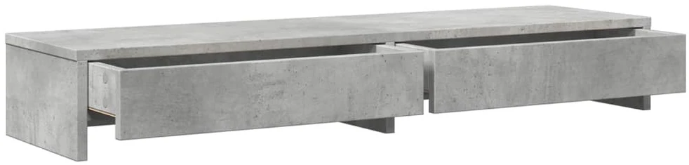 Laikiklis Monitoriaus stovas su stalčiais, betono, 100x27x15cm, mediena