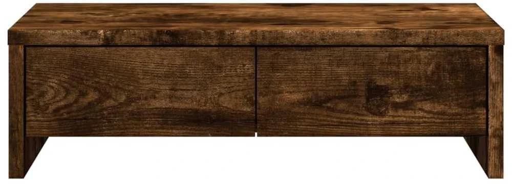 Laikiklis Monitoriaus stovas su stalčiais, dūminis, 50x27x15cm, mediena