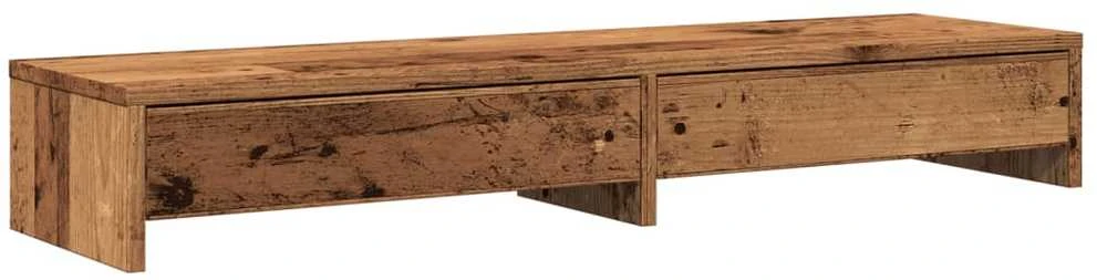 Laikiklis Monitoriaus stovas su stalčiais, medienos, 100x27x15cm, mediena