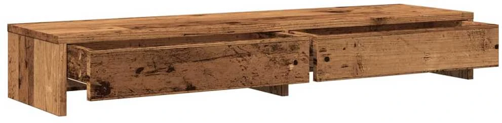 Laikiklis Monitoriaus stovas su stalčiais, medienos, 100x27x15cm, mediena