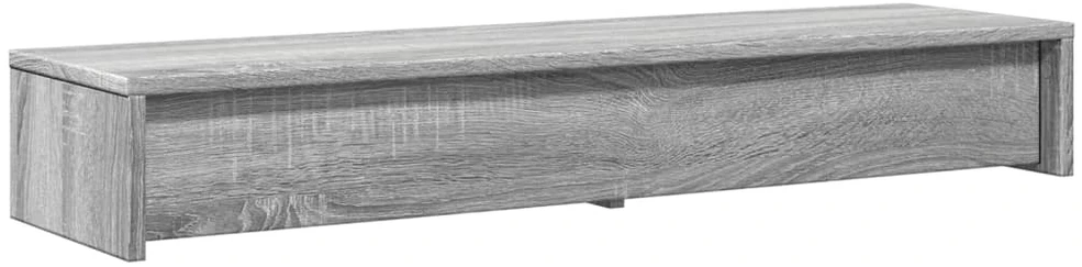 Laikiklis Monitoriaus stovas su stalčiais, pilkas, 100x27x15cm, mediena