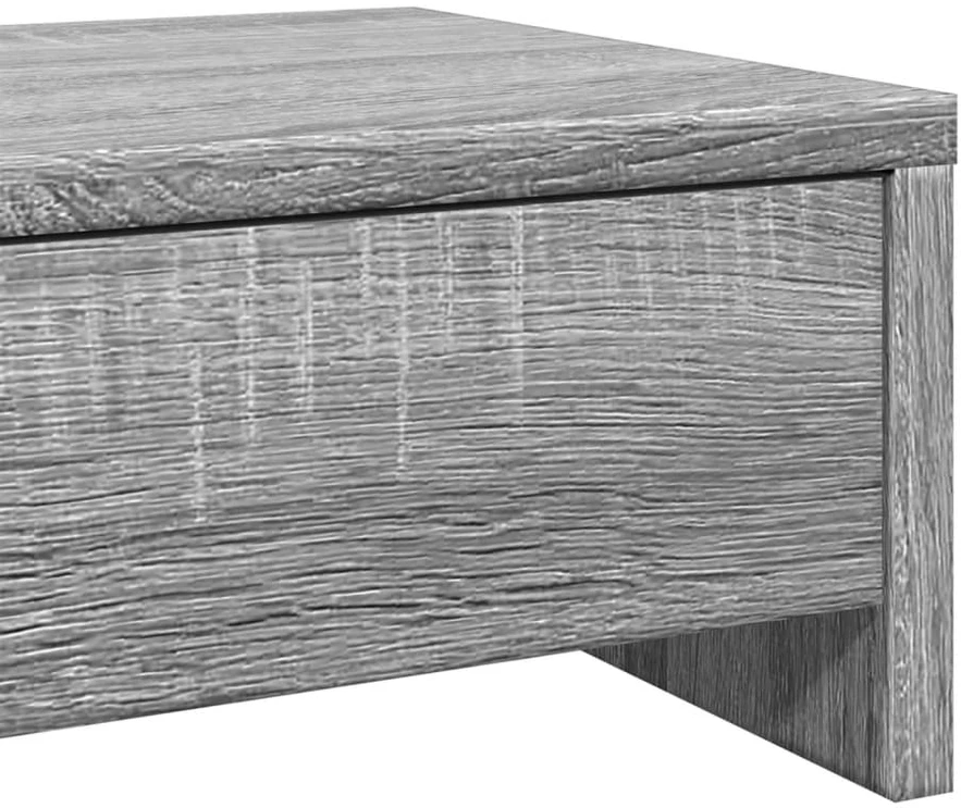 Laikiklis Monitoriaus stovas su stalčiais, pilkas, 100x27x15cm, mediena
