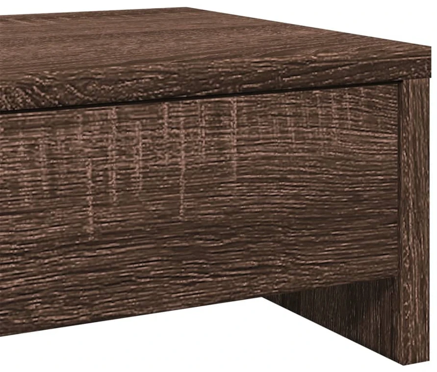 Laikiklis Monitoriaus stovas su stalčiais, rudas, 100x27x15cm, mediena