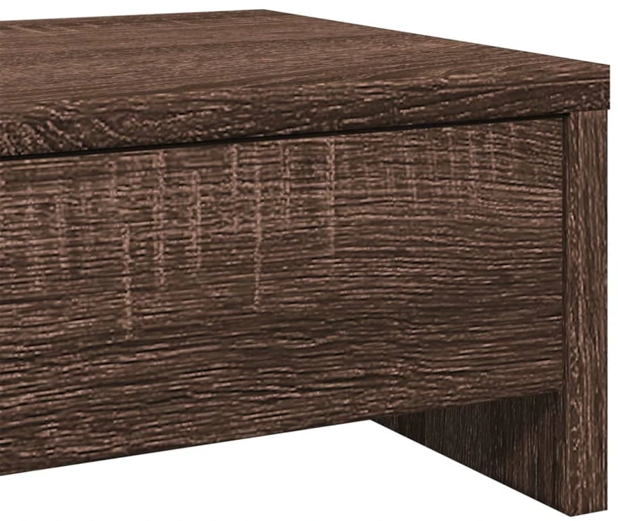 Laikiklis Monitoriaus stovas su stalčiais, rudas, 50x27x15cm, mediena