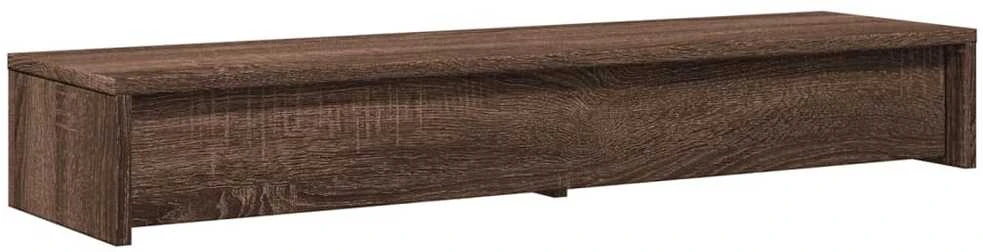 Laikiklis Monitoriaus stovas su stalčiais, rudas, 100x27x15cm, mediena