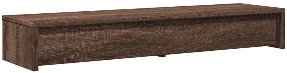 Laikiklis Monitoriaus stovas su stalčiais, rudas, 100x27x15cm, mediena