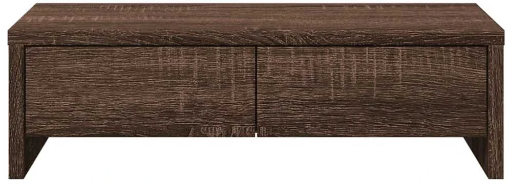 Laikiklis Monitoriaus stovas su stalčiais, rudas, 50x27x15cm, mediena