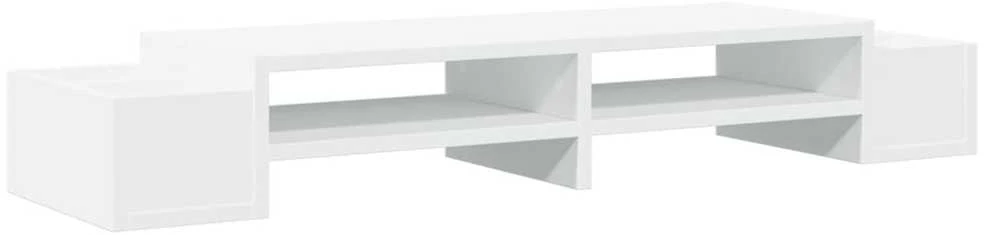 Laikiklis Monitoriaus stovas su vieta daiktams, baltas, 100x27x15cm