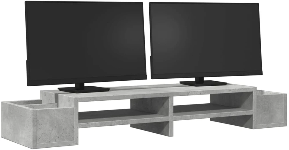 Laikiklis Monitoriaus stovas su vieta daiktams, betono, 100x27x15cm