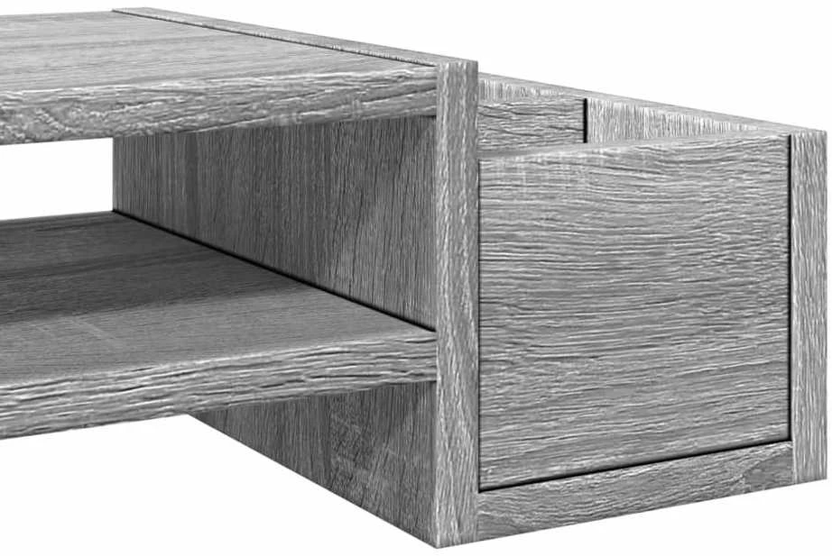 Laikiklis Monitoriaus stovas su vieta daiktams, pilkas, 100x27x15cm