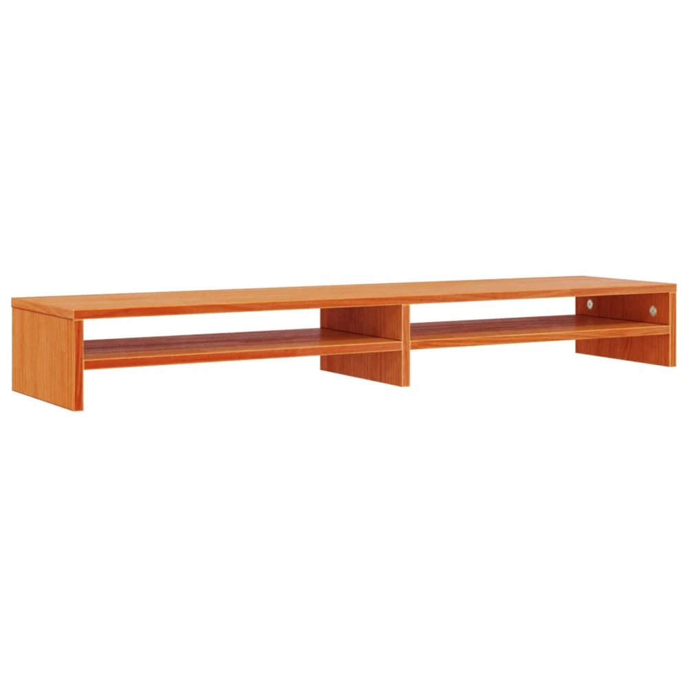 TV staliukas Monitoriaus stovas, vaško rudas, 100x24x13cm, pušies masyvas