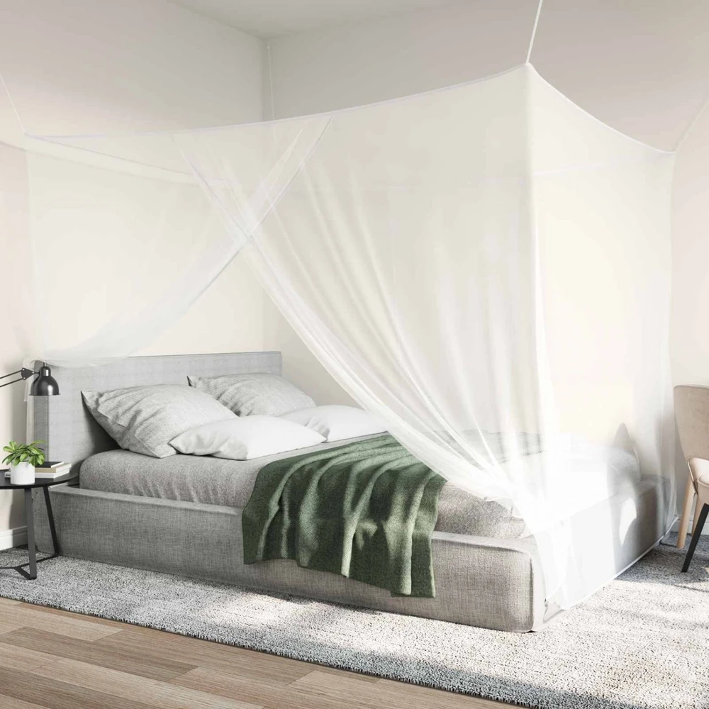 Uodų tinklas lovai 3 vnt. 156 mesh Balta 220 x 150 x 180 cm