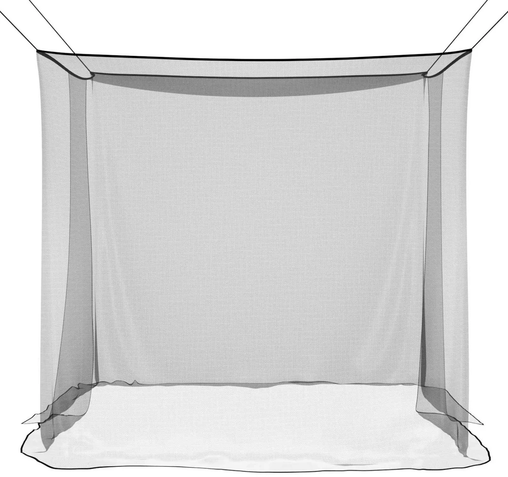 Uodų tinklas lovai 156 mesh Juoda 220 x 200 x 210 cm